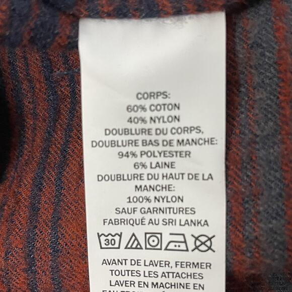 VTG LL Bean Khaki Fireside Field Jacket Barn Chore Coat Flannel Lined Women XL - Picture 15 of 16